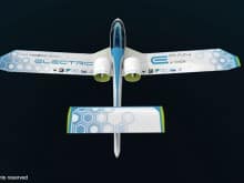 Un avion école électrique E-Fan d&rsquo;EADS au Salon du Bourget 2013