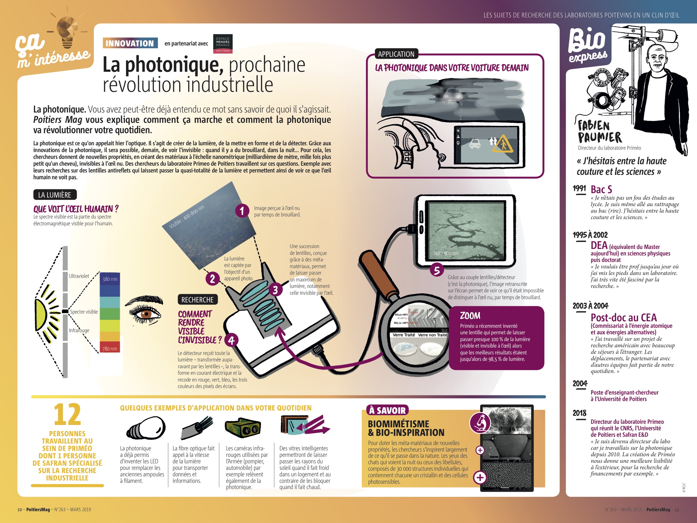 Une Double Page Sciences Dans Poitiers Magazine Espace - 